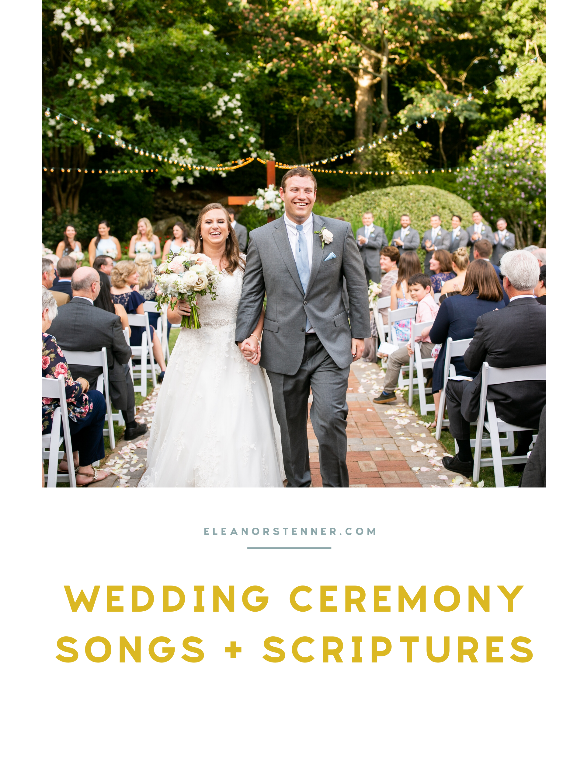 Trying hard to find scriptures and songs to use in your wedding ceremony? Here are time-tested hymns and Bible verses to ground your marriage.