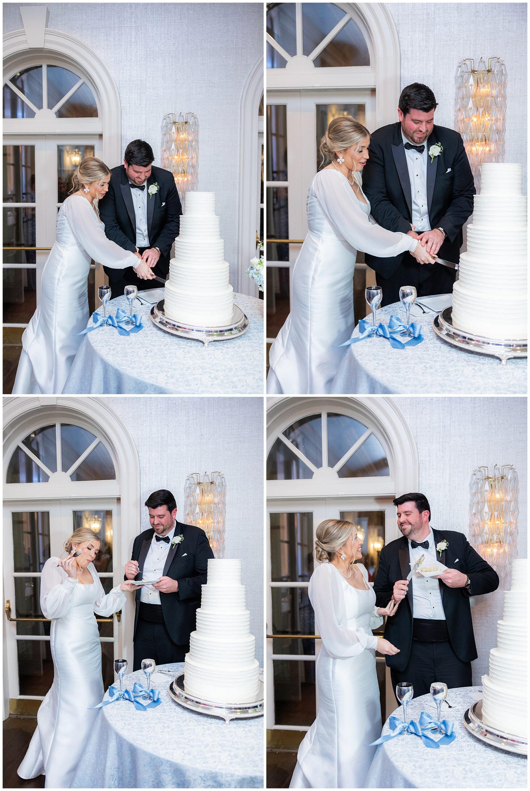 Faith and James cut and eat their wedding cake!